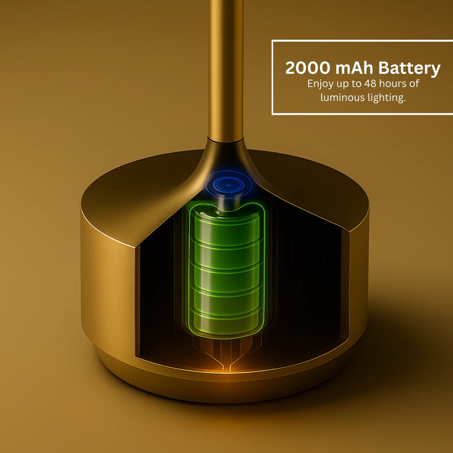 Portable 5000mAh Restaurant Desk Lamp Three-Color Stepless Dimming LED Desk Lamp with Memory Function