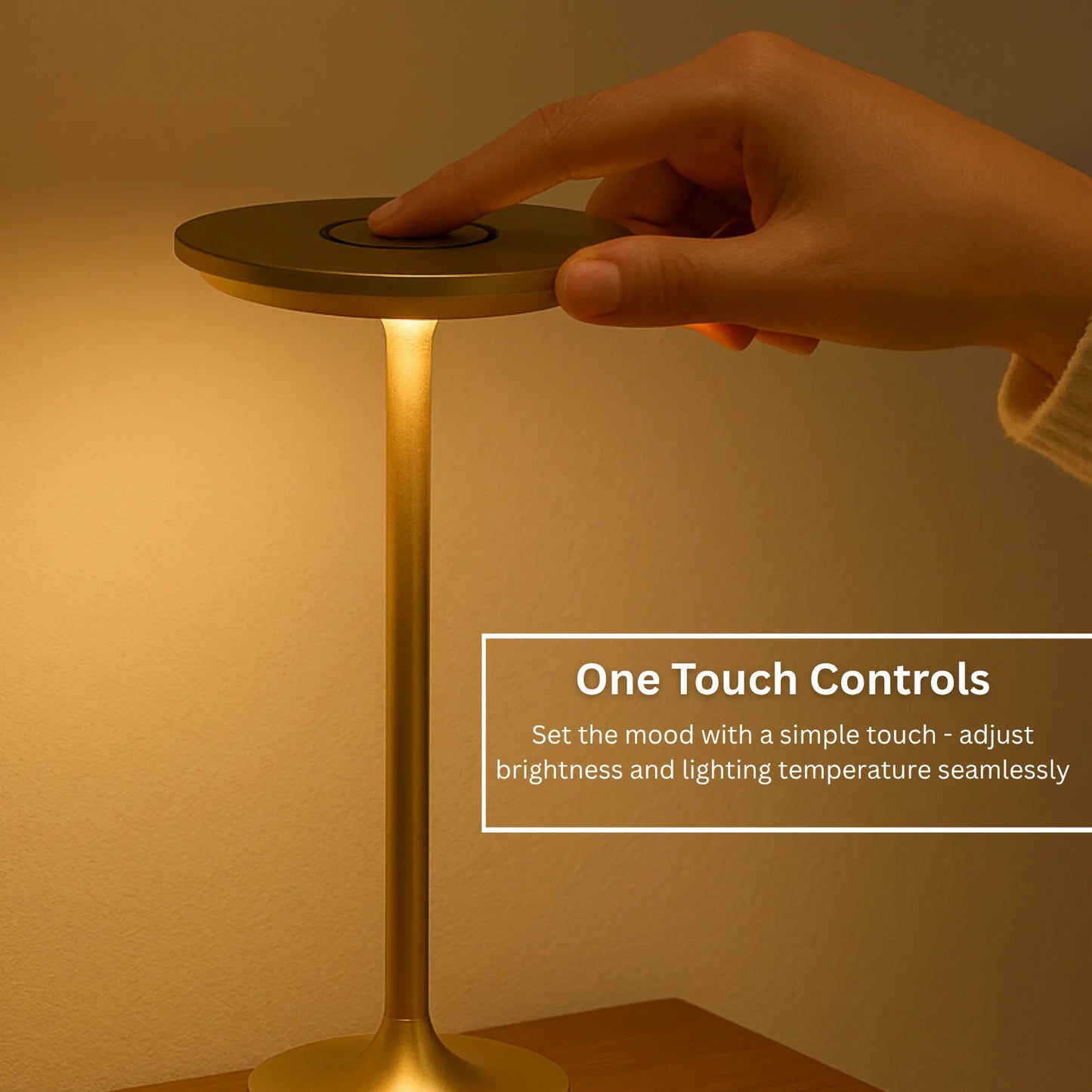 Portable 5000mAh Restaurant Desk Lamp Three-Color Stepless Dimming LED Desk Lamp with Memory Function