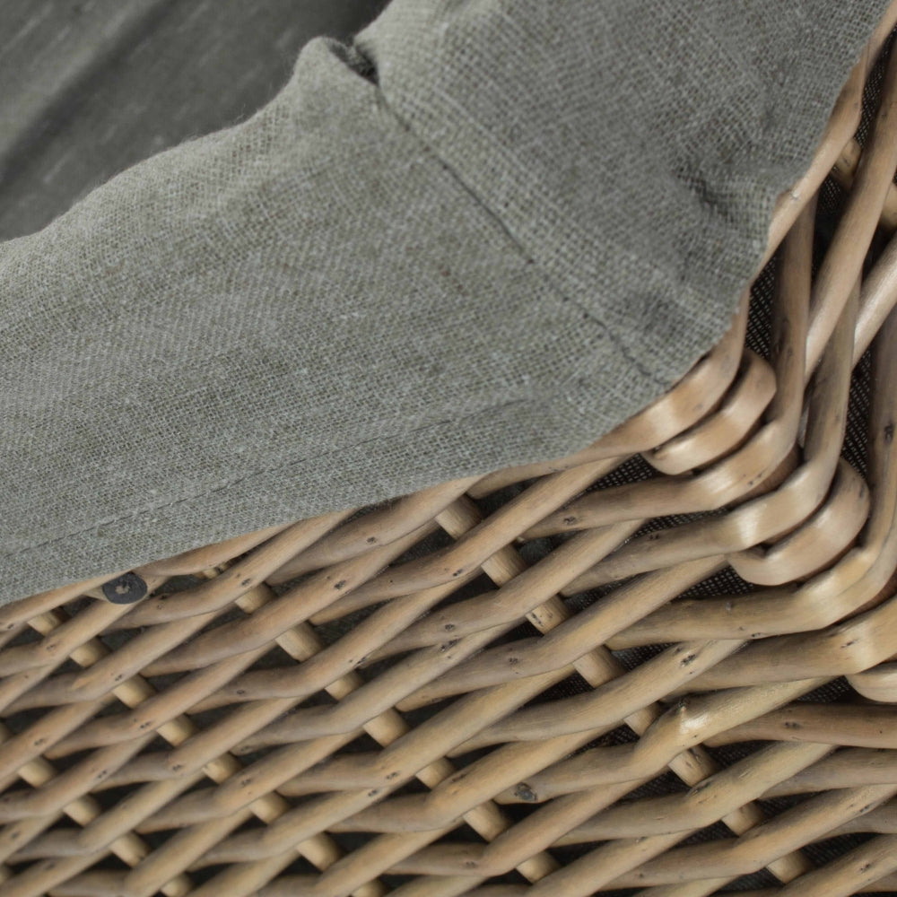 Großer antiker Wäschekorb aus Weide